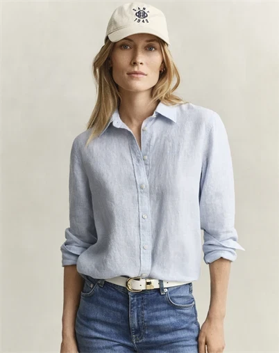 Gant - Linen Skjorte - Light Blue